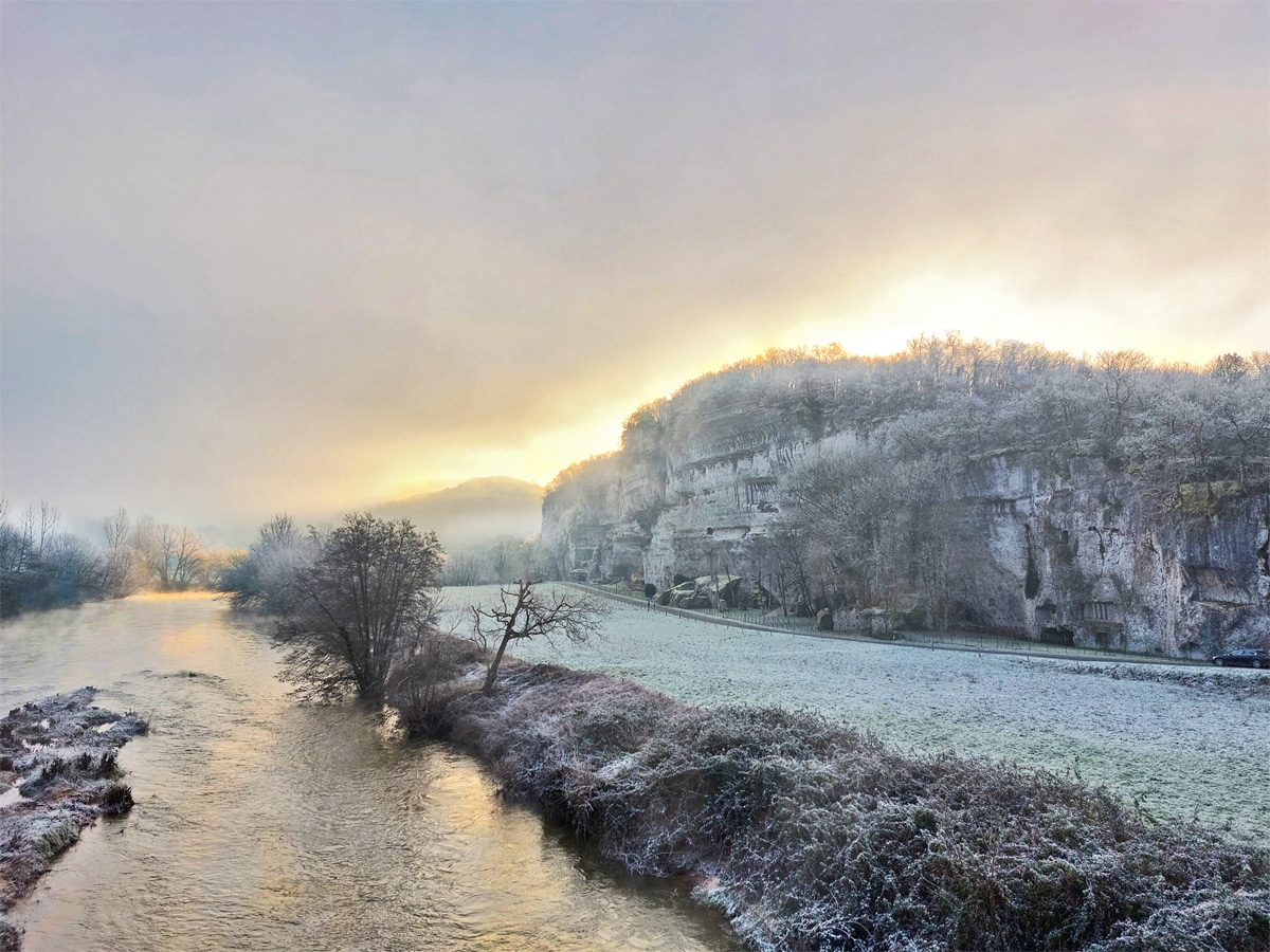 vue de la roque leve du soleil hiver2